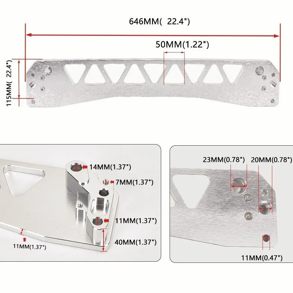 Barra de amarração traseira inferior do subquadro da boleto prata para Honda Civic EK Si DX 1996-2000