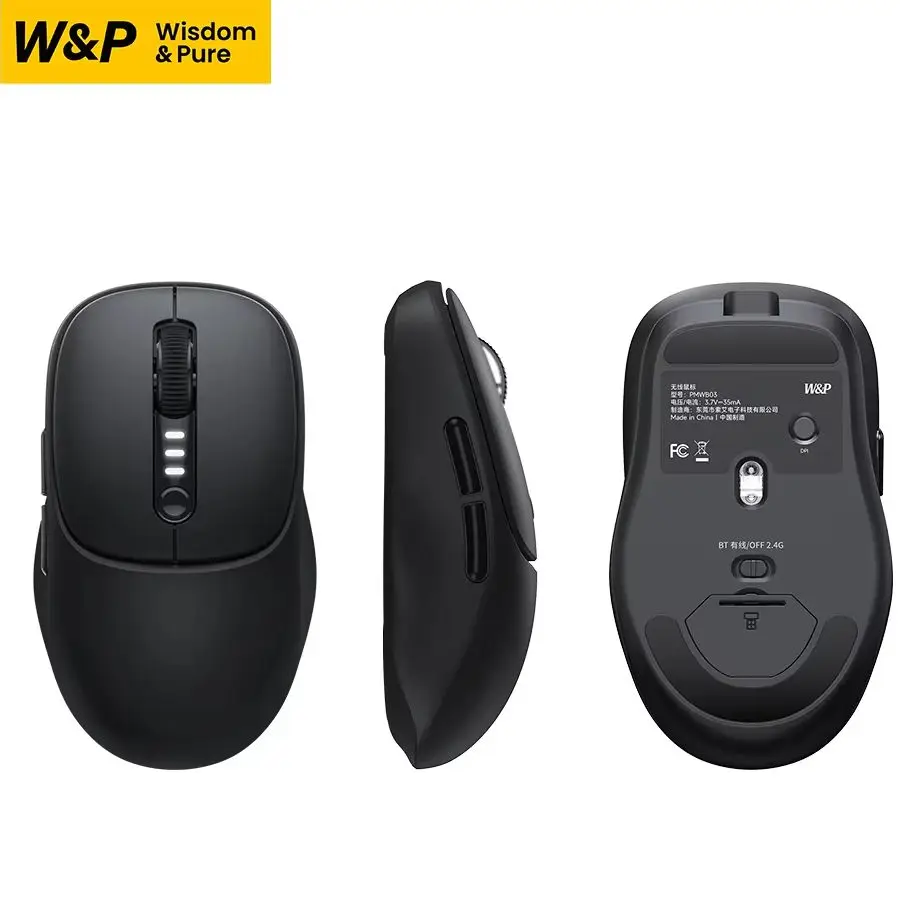 

W&P Wireless Mouse Ergonomic 7 Programmable Buttons 2.4G 1600DPI Gaming Mouse for Computer Laptop MacBook