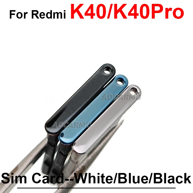 بطاقة Sim لـ Redmi K40/K40 Pro Sim حامل صينية المقبس فتحة إصلاح استبدال أجزاء #4