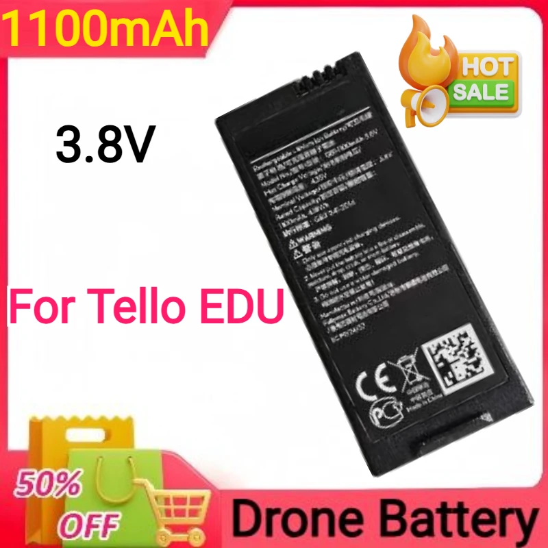 

Drone Battery for Tello EDU Drone Model Modification with Capacity 3.8V 1100mAh Battery Cells for DJI
