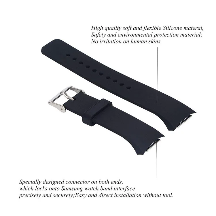 Correa de repuesto de lujo de alta calidad para reloj inteligente Samsung Gear S2 R720 R730, pulsera deportiva de silicona transpirable