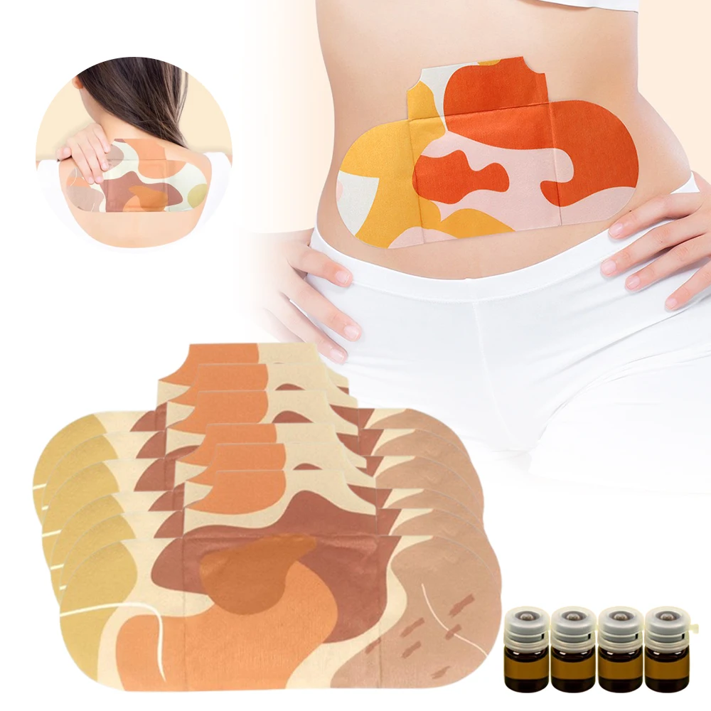 2/4 قطعة بقع الكتف والرقبة الكى الساخن ضغط مع رقعة الوخز بالإبر النفط ، رقعة الحرارة ، بقع الرقبة الدافئة طويلة الأمد #1