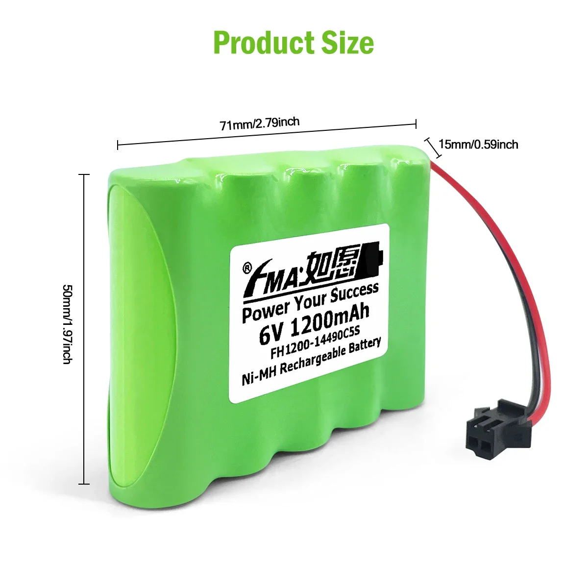 6V 1200-2000mAH Ni-MH Rechargeable Battery AA5SB GC87C for Home Alarm System Backup Power Emergency Exit Entrance LED Light