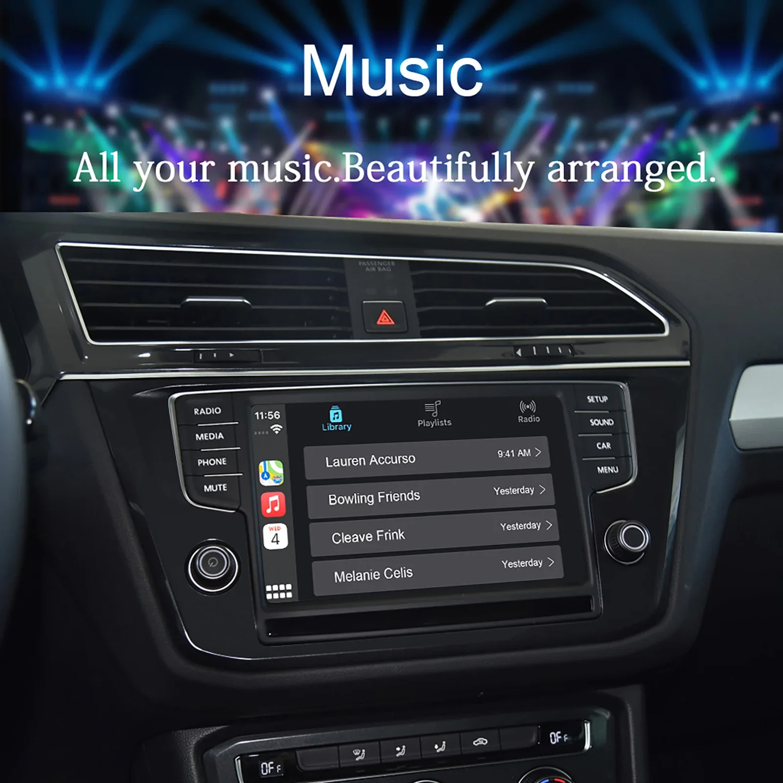 Wireless Carplay Android Auto Module Box for VW Volkswagen MIB MIB2 Golf 7 Pole Tiguan Lamando Magotan Phideon Teramont Mirror L