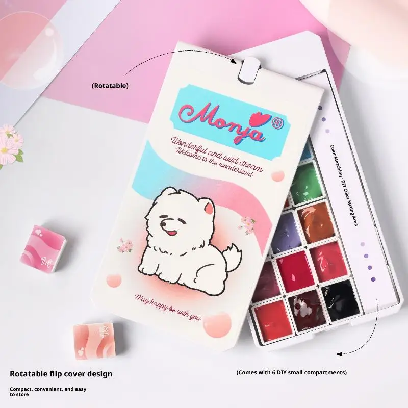 

6/18-Colors Gypsum Painting Gradient Nail Polish Patting Glue Smudge Canned High Saturation Popular Semi-Solid Nail Polish Glue