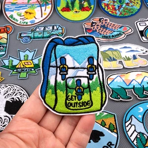 Stickflächen von Cartoon Scout zum Outdoor Camp -Kleidung Dekoration Jacke Jeans Reparaturtasche 10 Hauptverkaufsblumenlis -Pfadfinder - №3