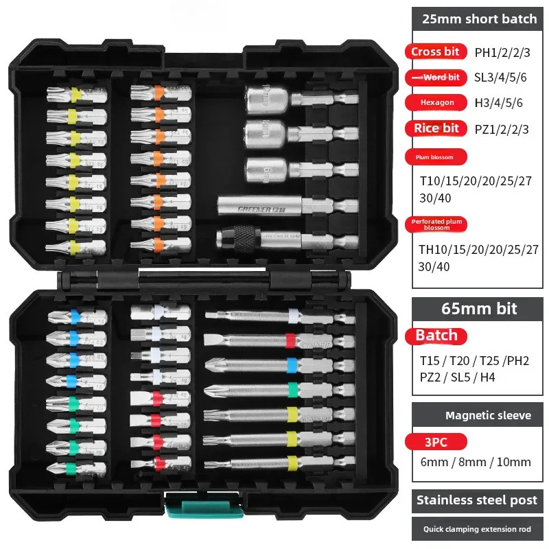 Powerful Magnetic Cross and Hex Socket Set for Electric Drill and Screwdrivers