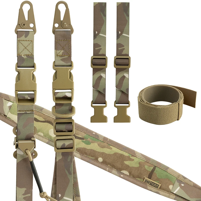 ONETIGRIS Tactical Rifle Sling Shooting Hunting Combat Modular Strap Removable 2 Point / 1 Point 2.25\