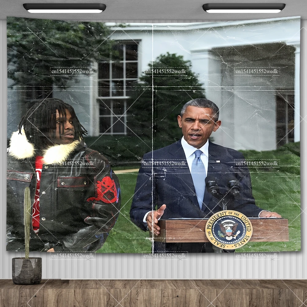 420 Obama Tapestry Wall Hanging Hippie Chief Keef Tapestries Meme Flags Room Decor Aesthetic Tapestries Home And Garden Banners