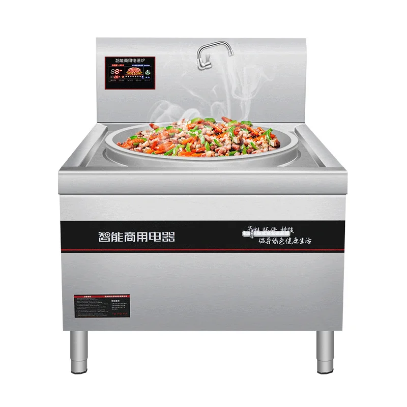 Commercial Large Single Head Induction Frying Stove Canteen - Heating Wok Stove for Commercial Kitchen