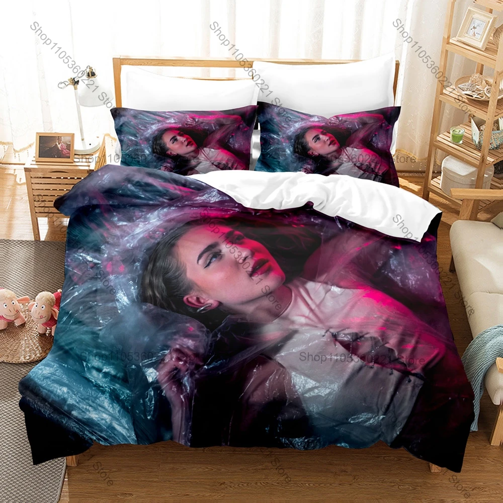 Cool ADÉLA Themed Duvet Cover + 2 Pillowcases, The Provocateur Album Graphic Bedding Set Home Dorm Decoration for Pop Music Love