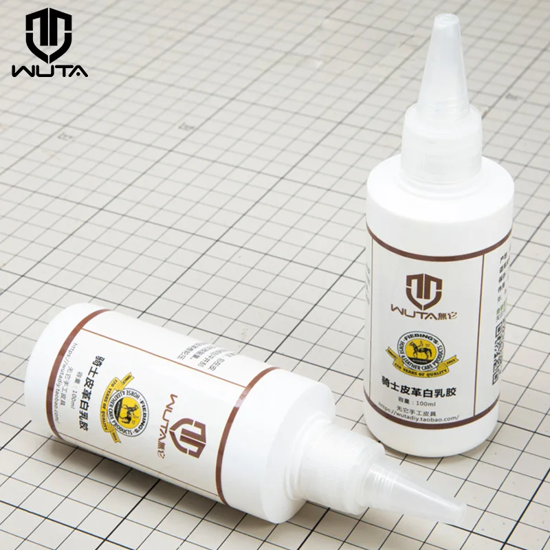 WUTA 100ml American Imported Leather Cement Strong Adhesives Repair White Glue Quick Dry Liquid Glue For Leather Paper and Wood