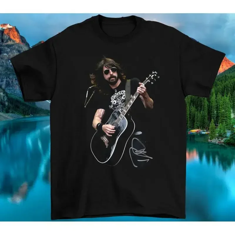 Dave Grohl Signature Black Cotton Size S 5Xl T Shirt