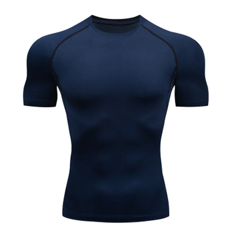 Camiseta de compresión para hombre, camisa de secado rápido para gimnasio, correr, trotar, Fitness, ciclismo, Rashguard, Jiu Jitsu, Verano