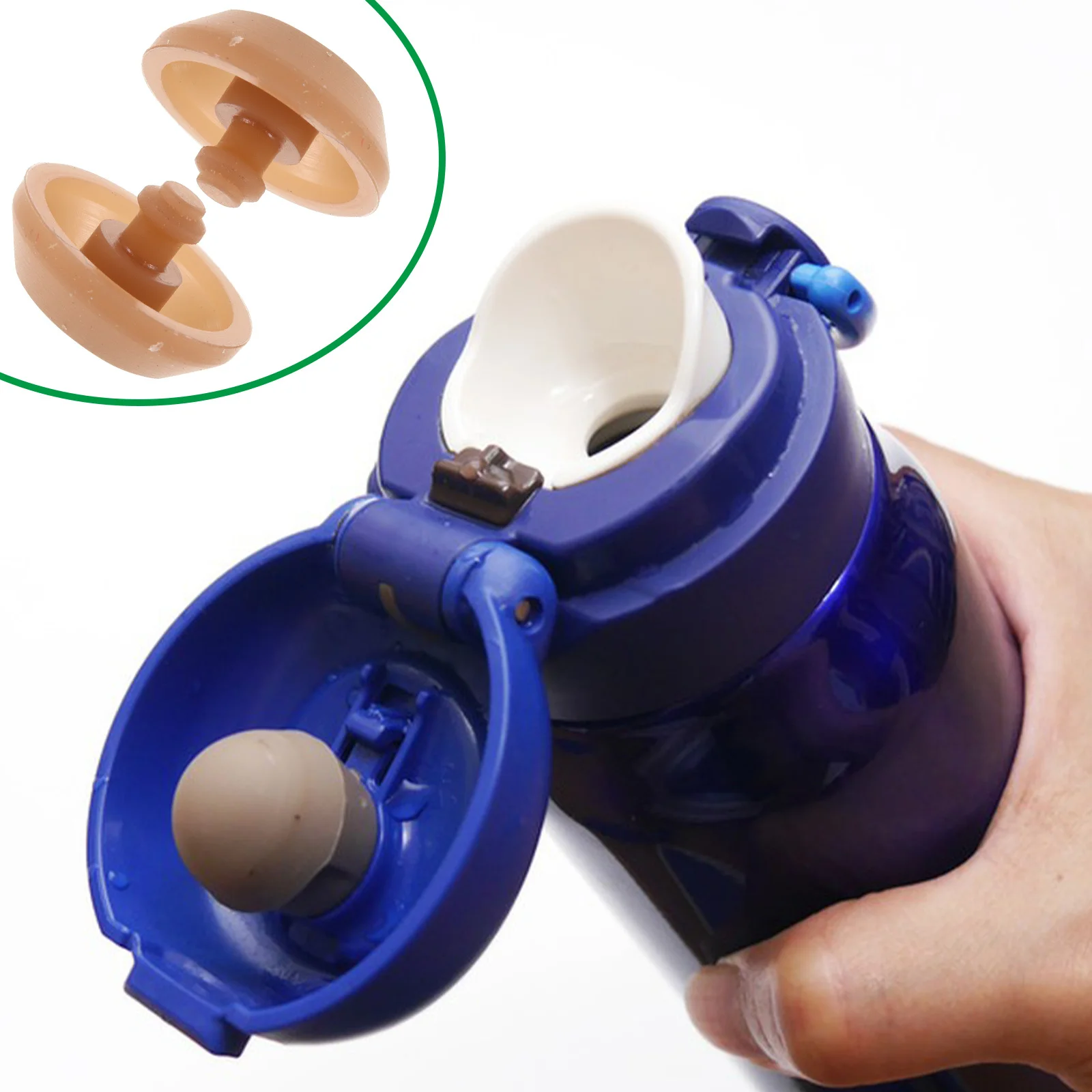 

10Pcs Universal Silicone Stopper Leakproof for Insulated Children Water Bottles Replacement Spill Proof Cap Seal