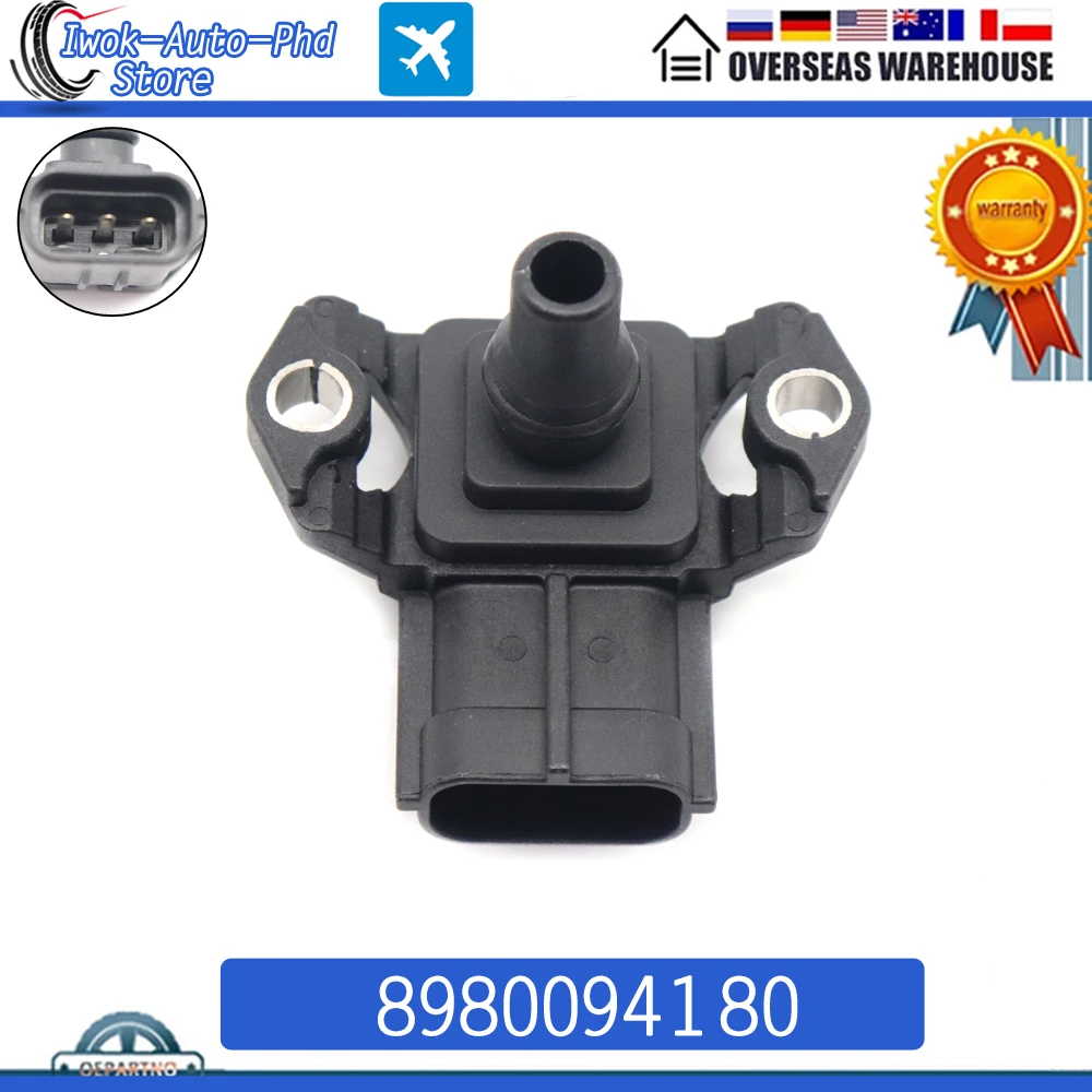 8980094180 MAP Manifold Absolute Pressure Sensor For Holden Rodeo Colorado Isuzu DMax D-Max Rodeo 2.5 3.0 DiTD 89009-4180