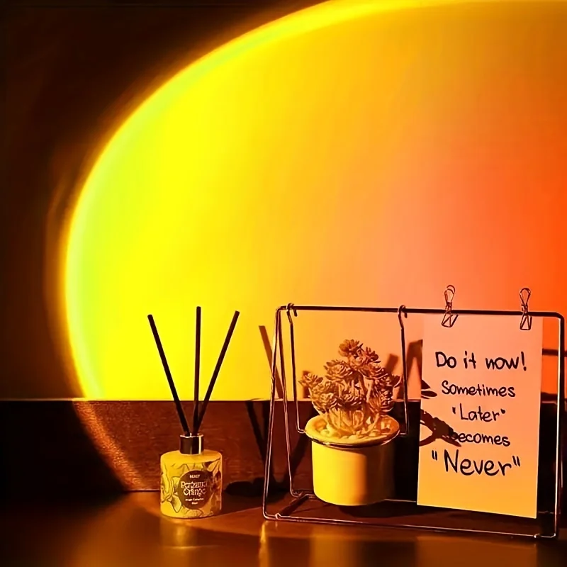 

Sunset Projector Lamp – USB Night Light, Romantic Rainbow Floor Lamp for Bedroom Decor, Photo Backdrop Gif