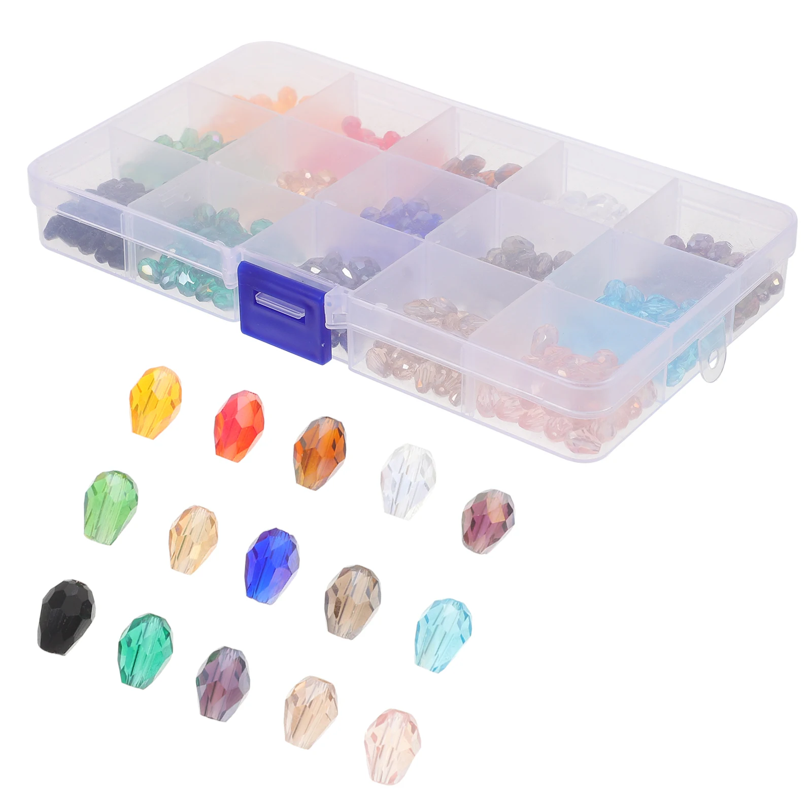 

1 Box Water Drop Glass Loose Bulk Diy Jewelry Bracelet Necklace Craft Beads Decorative Accessories Crackled Crystal Spacer Beads