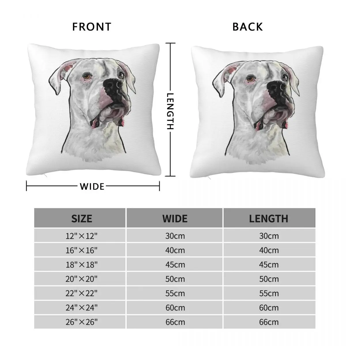 White Boxer Pillowcase Polyester Linen Velvet Creative Zip Decor Pillow Case Home Cushion Case 18