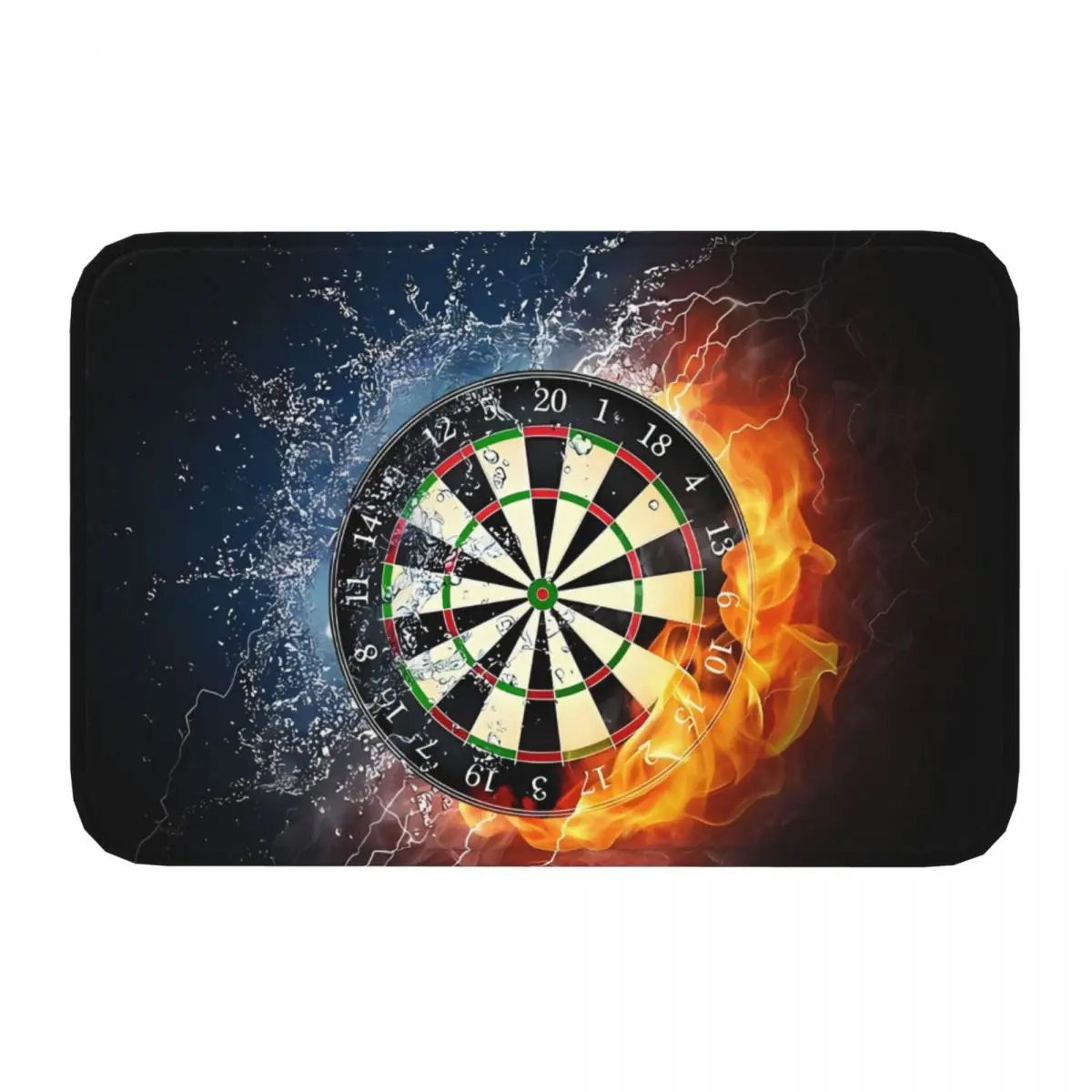 Water Fire DARTS DARTS Dart Board Arrow Target Non-slip Doormat Carpet Living Room Kitchen Mat Prayer Indoor Decor