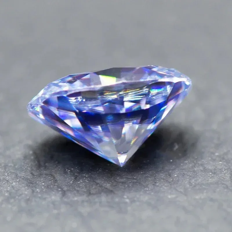 Moissanite Diamond Lavender Color Oval Cut Lab Grown Synthetic Gemstone for DIY Jewelry Making Materials with GRA Certificate