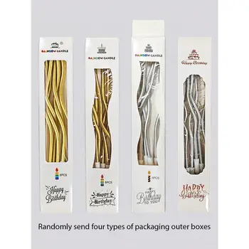 6/12/48支/箱 生日蠟燭 螺旋蛋糕蠟燭 細長蛋糕蠟燭 適用於婚禮派對和蛋糕裝飾 10 best sales 粉彩生日裝飾 - №1