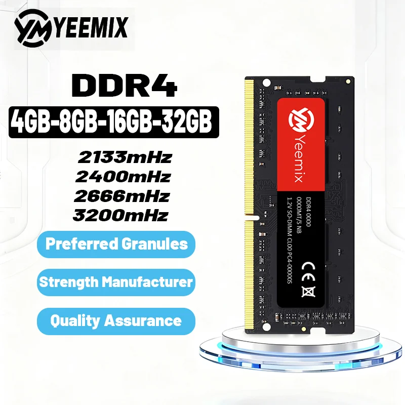 

YEEMIX DDR4 Оперативная память для ноутбука с Micron、SEC、SKhynix, случайная отправка Intel AMD 4 ГБ, 8 ГБ, 16 ГБ, 32 ГБ, 2666 3200, 3600 МГц