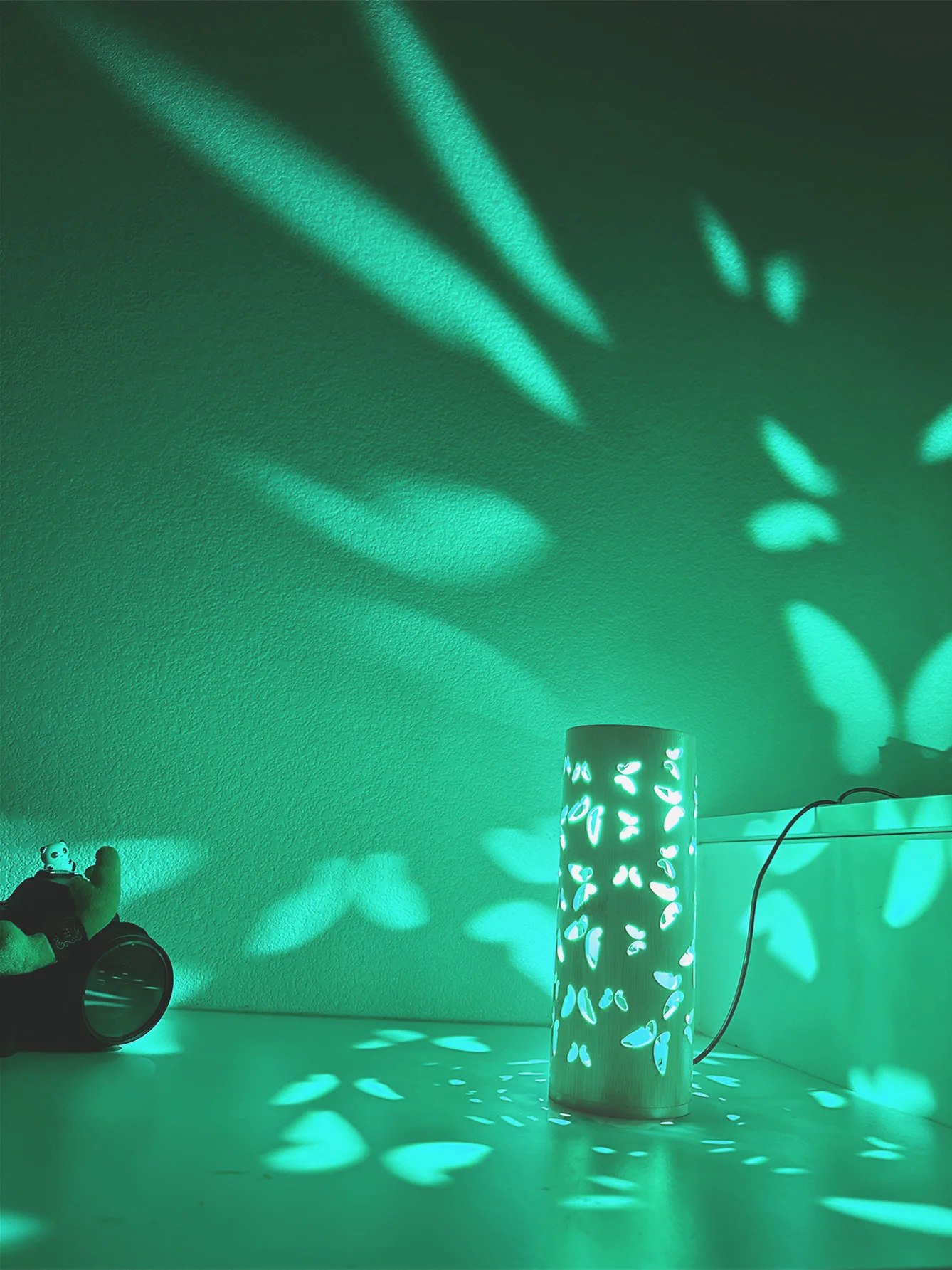 Butterfly projection table lamp decorative lamp creative floor lamp bedroom bedside lamp ambience cosy wall corner light