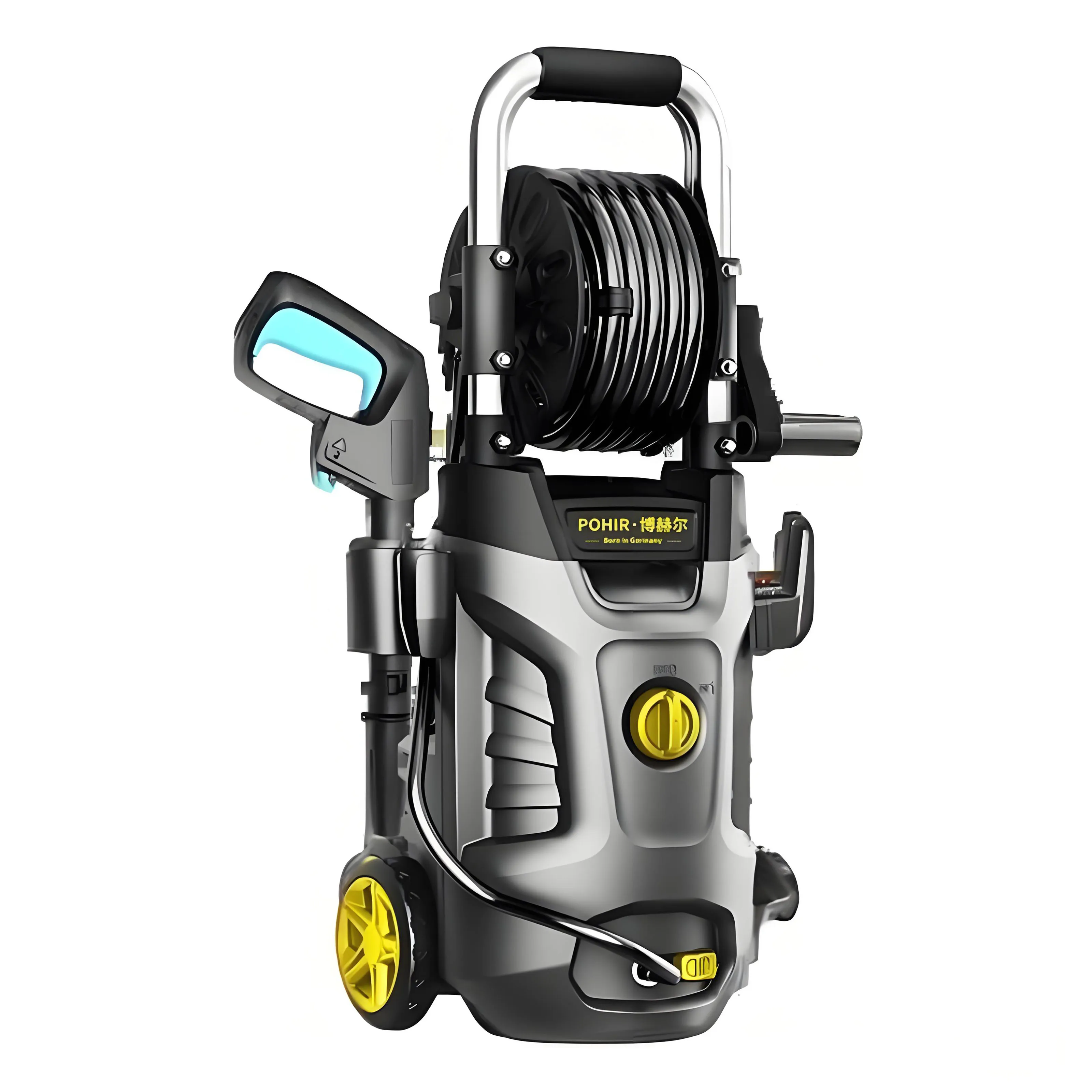 High Pressure Washer 130Bar 220V Home Use with Built in Reel Storage High Power 1800W for Cars & Floors Efficient Cleaning Power