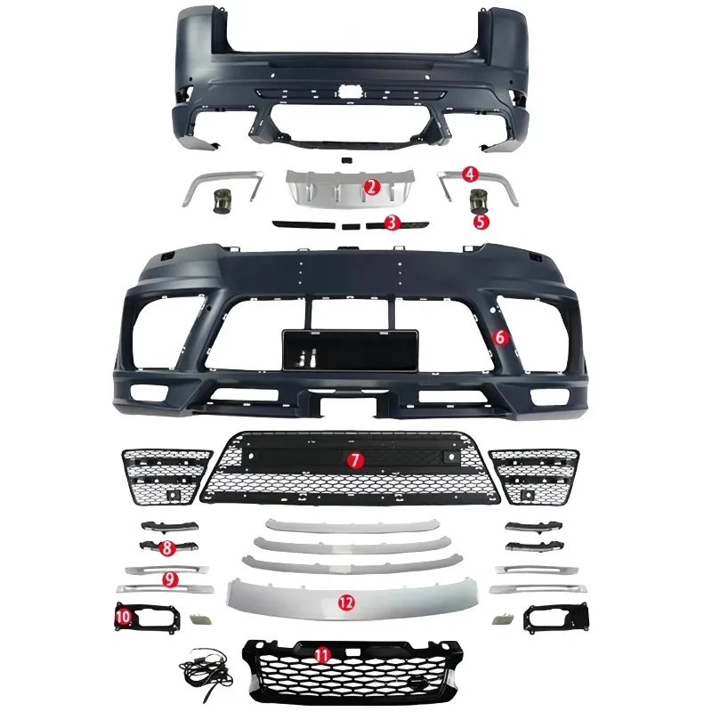 

Suitable for 14-17 Range Rover Sport with the Ruman Off-road Kit Includes Rear Bumpers of Sport LM Off-road Package