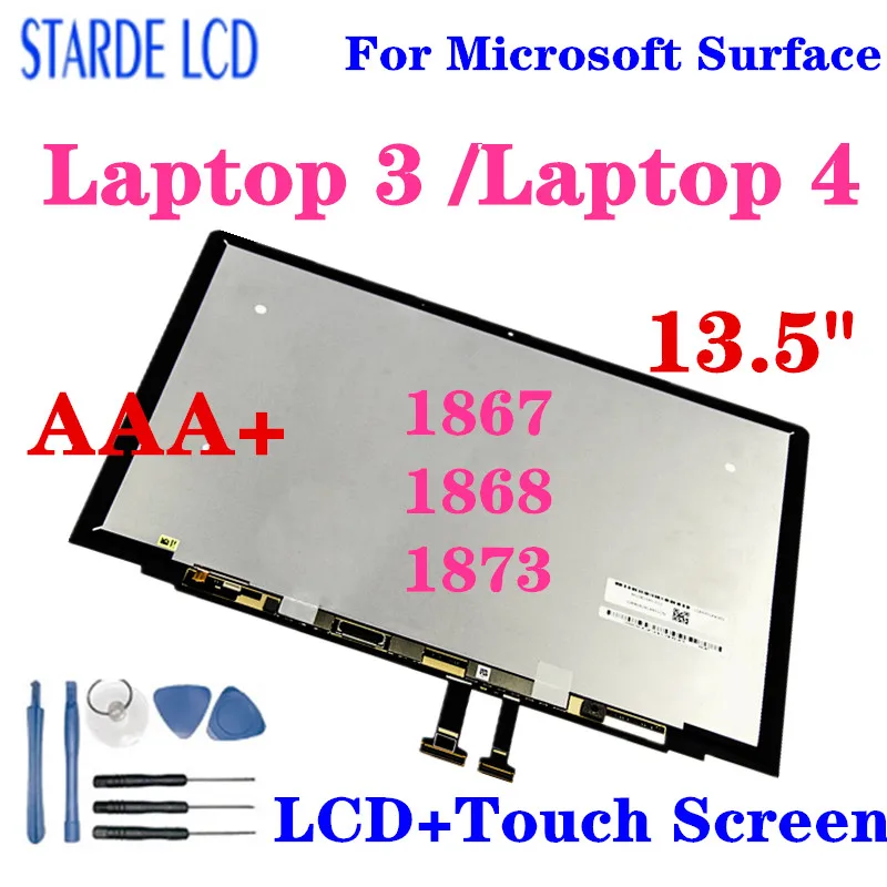 

Original13.5" For Microsoft Surface Laptop 3 1867 1868 1873 LCD Display Touch Screen Digitizer Assembly For Surface Laptop 4 LCD