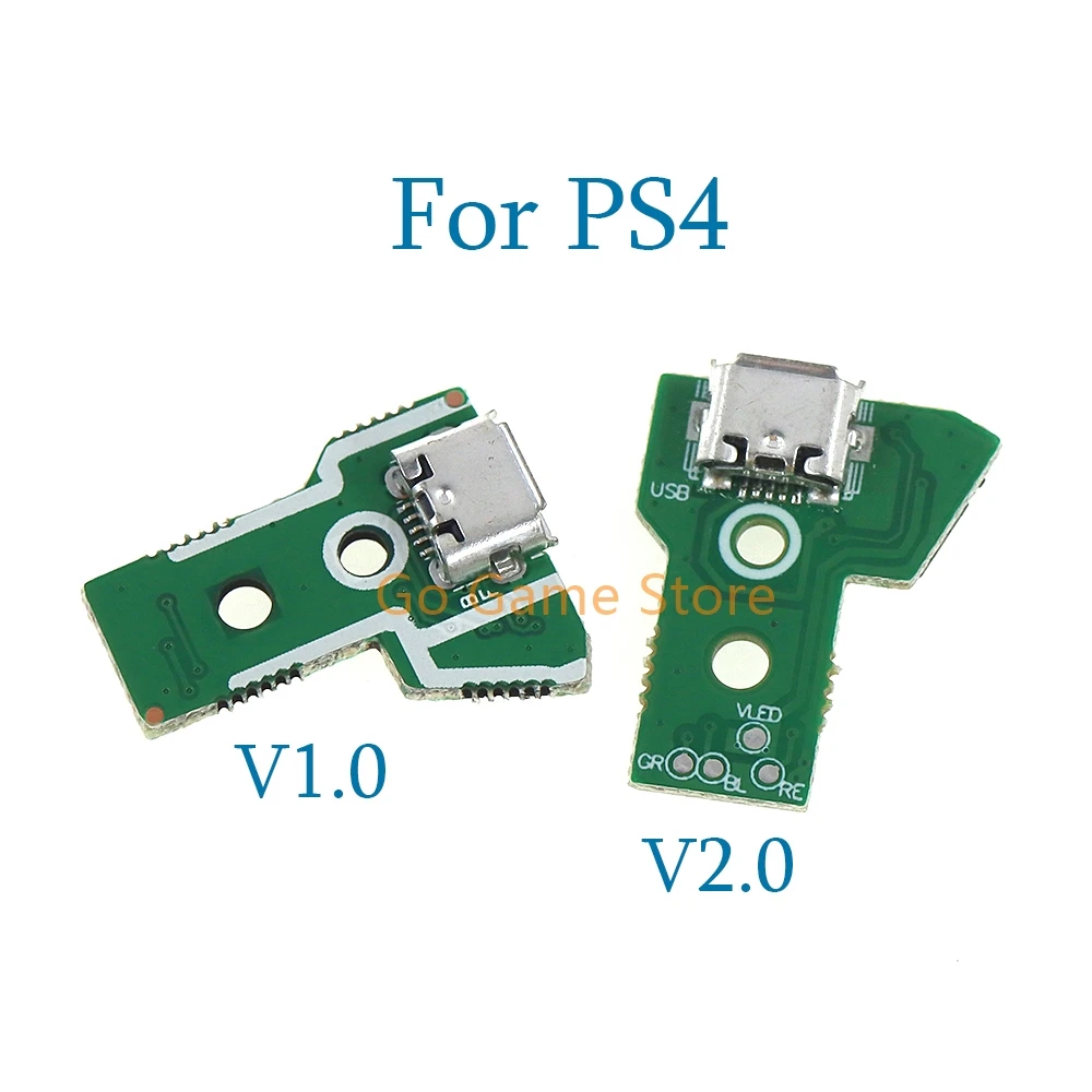 

1 шт. V1 V2 12-контактный разъем USB-порт для зарядки, печатная плата для PlayStation 4, PS4, OEM-контроллер, игровые аксессуары