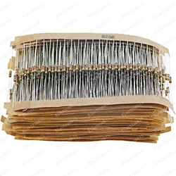 Kit de résistance à couche de carbone 1000 W, 0.25 pièces/lot, 1/4W, 2.2 ohm -2.2 M