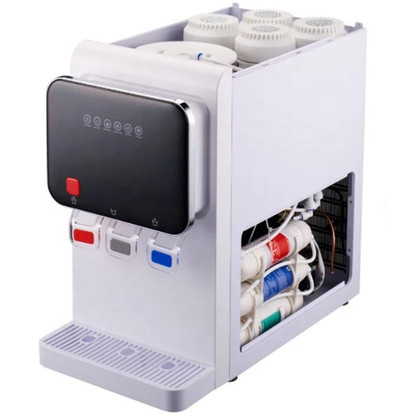 -pp New Arrival 7 Stages RO Hot and Cold Desktop Water Dispenser with Filter System 2