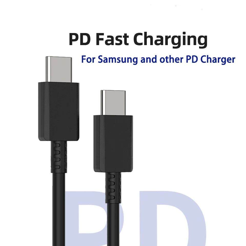 정품 PD 케이블, 삼성 S22 S21 S20 FE S23 울트라 45W 초고속 충전, A52 A53 A54 5G 노트 20 Uitra 25W USB C타입 케이블
