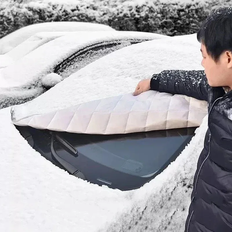 

Magnetic Large Size Snow Cover 9 Magnet Adsorption Windproof for SUV/MPV Windshield Sun Shade Cover Anti Frost Sun Protection