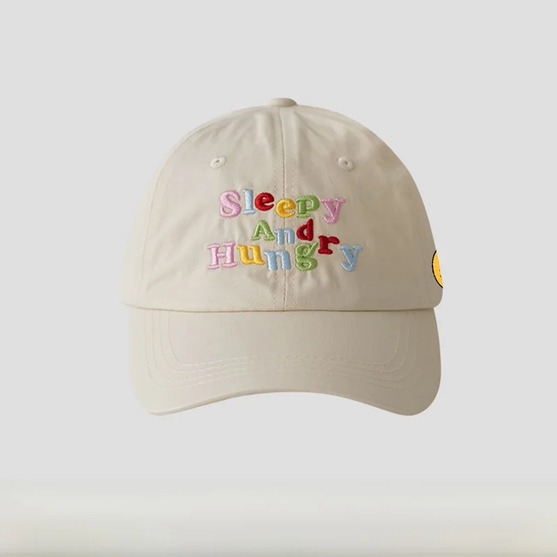 通気性のある夏用薄型野球帽女性用ダックビルハット刺繍入り日よけキャップカジュアルコットンハット青少年旅行用