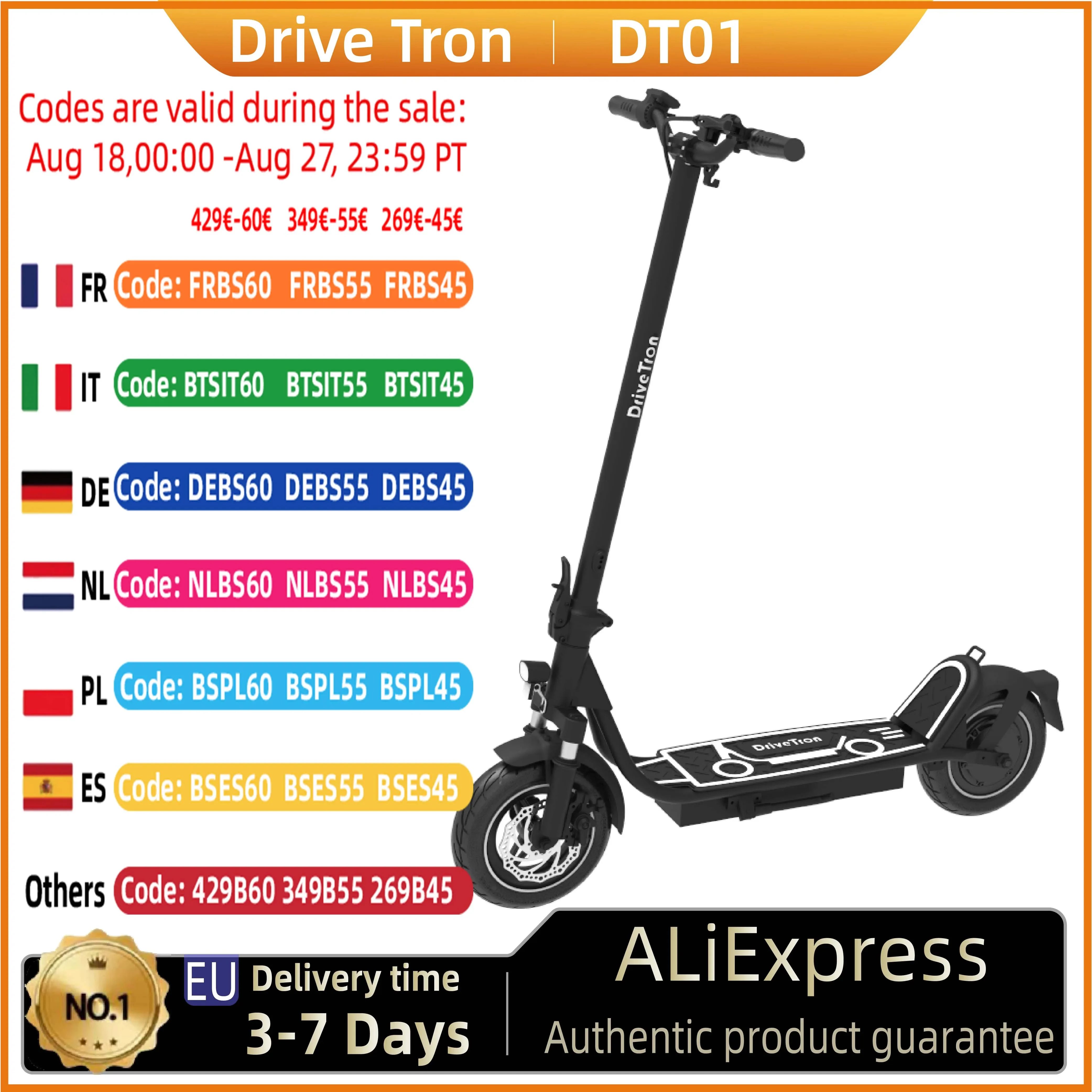 

Привод Tron DT01 800 Вт, силовой двигатель, 36 В, 13 Ач, аккумулятор, 10-дюймовый складной электронный скутер, внедорожные электрические скутеры