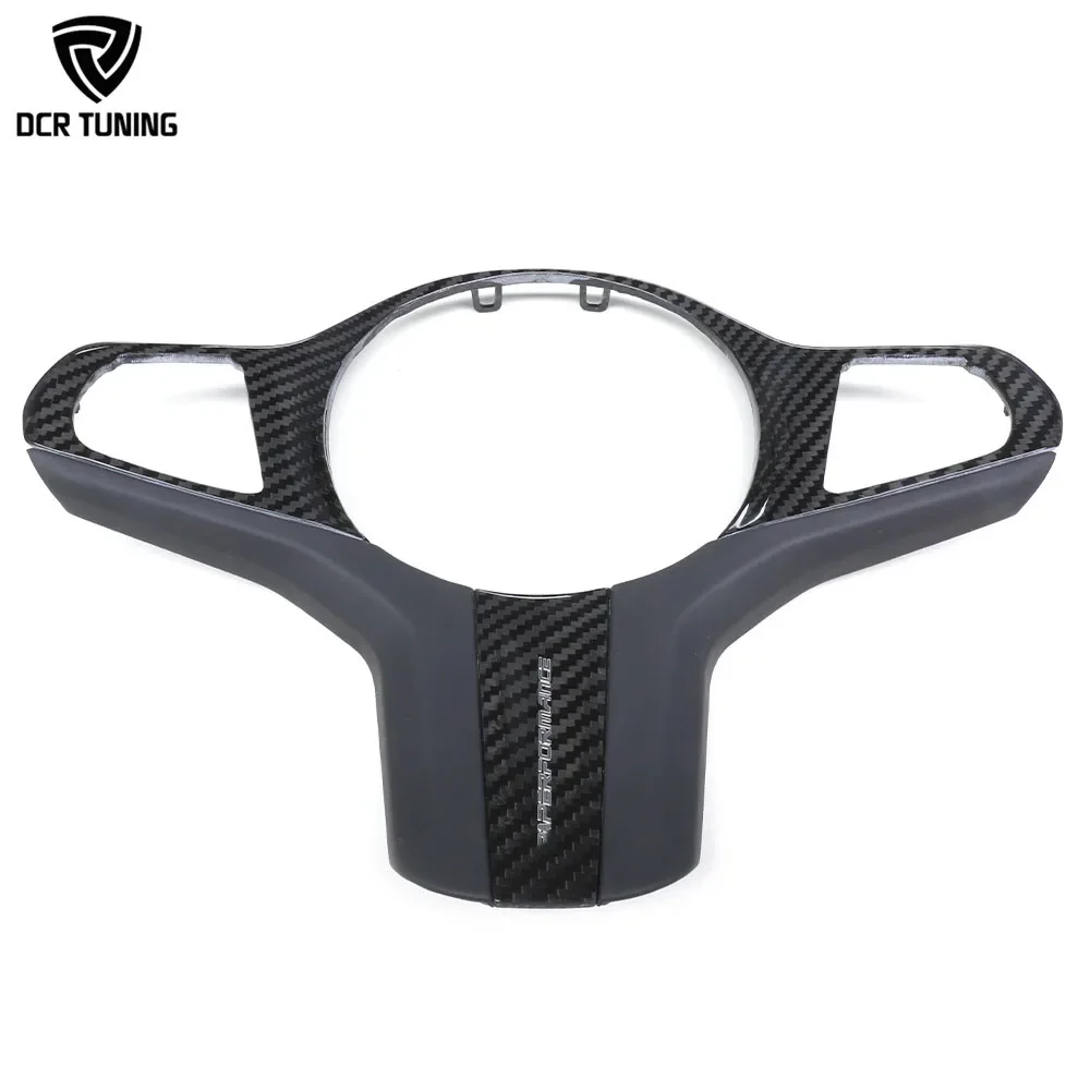 For BMW Dry Carbon Fiber Steering Wheel Trim Replacement G20 G22 G26 G42 F40 G21 G23 Interior Steering Middle Cover Car Upgrade