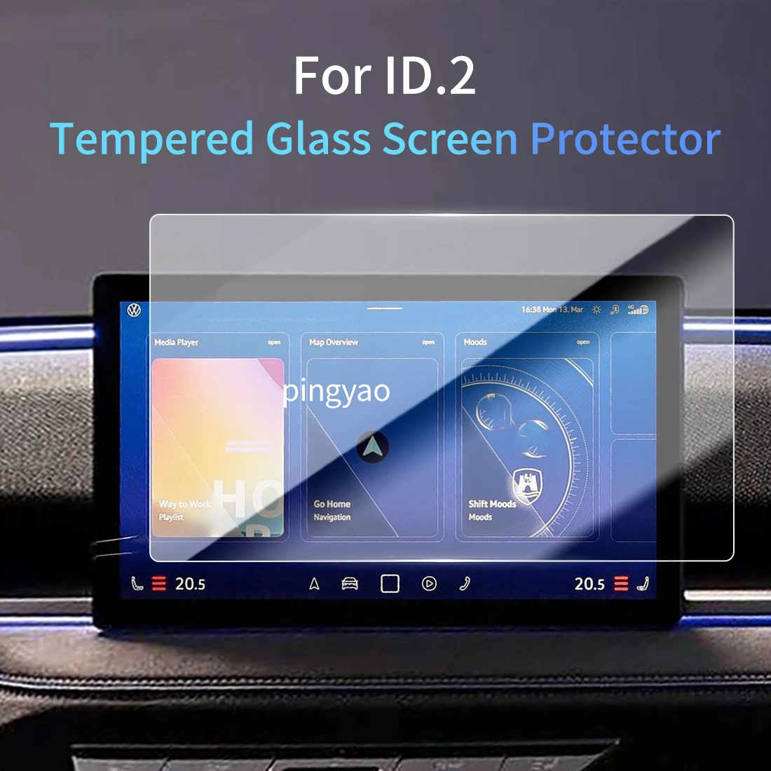 

Car Sticker Screen Protector Navigation Display Tempered Glass Protective Film Car Vehicle For 23 VW ID.2