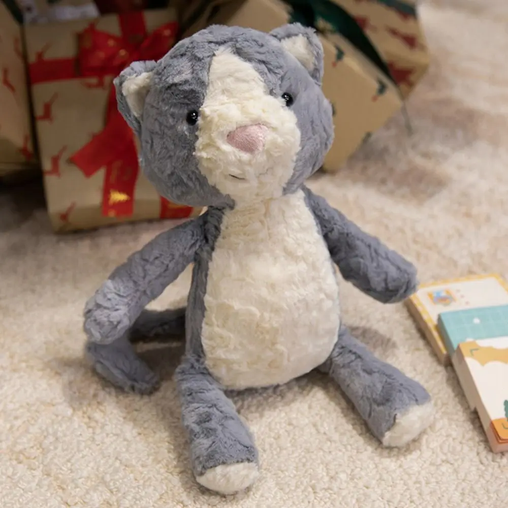 사무실에서 자는 회색 고양이 팬더 PP 코튼 갈색 강아지 원숭이 서있는 봉제 인형 동물 고양이 어린이 소녀