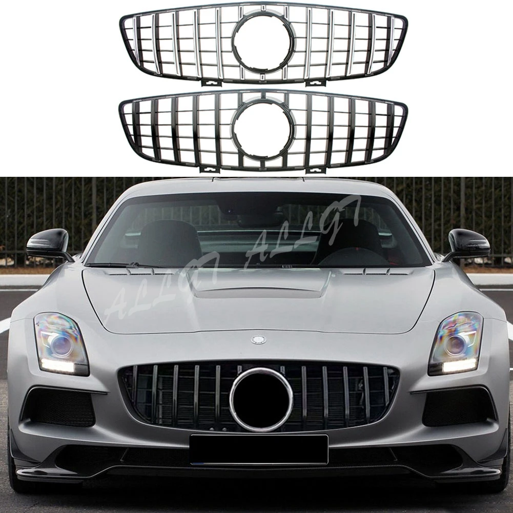 

Front Racing Billet Bumper Grille Upper Cover For Mercedes-Benz C197 W197 SLS AMG 2010 2011 2012 2013 2014 2015