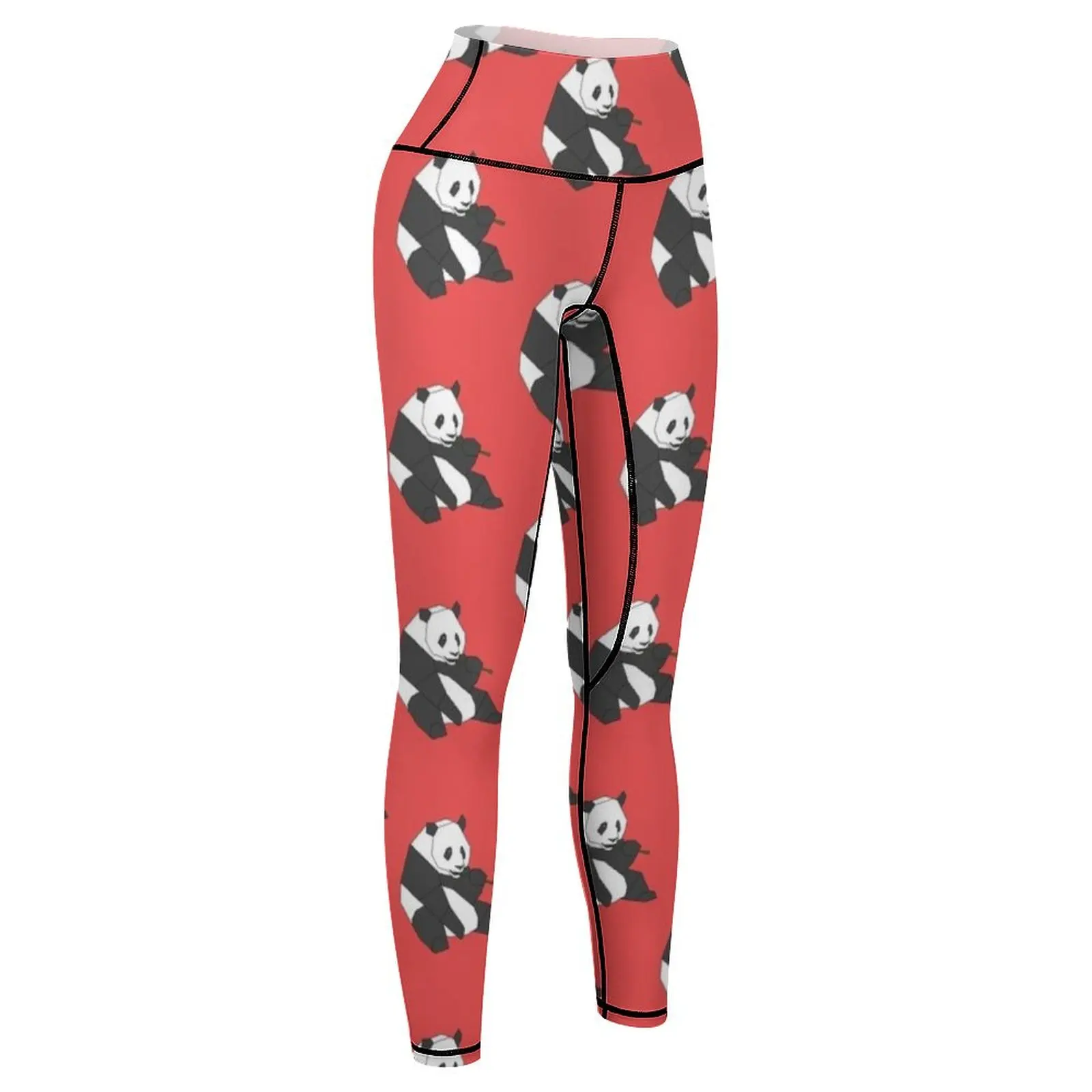 Geometric Panda Bear Leggings sport legging Golf wear Sweatpants Womens Leggings