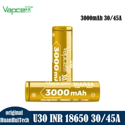 1-10pcs Original Vapcell INR18650 3000mah U30 30-45A Lithium-ion Batteries High Power Rechargeable Battery For Toys