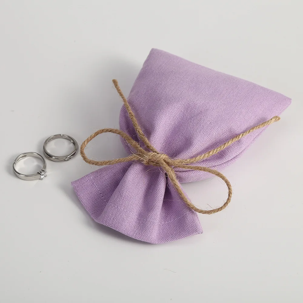 50Pcs/lot 12x16 13x18 15x20cm Linen Cotton Drawstring Bags Birthday Wedding Party Gift Pouches Packaging Pouch Custom Logo Print