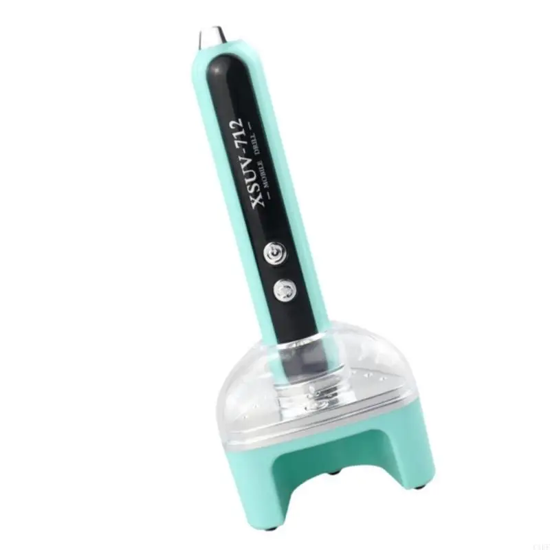 C1FF مثقاب كهربائي Unguis قابل للنقل 35000 دوامة لحظة طويلة قابلة للشحن جهاز مانيكير 6 مرفقات خطة عمل هادئة #5