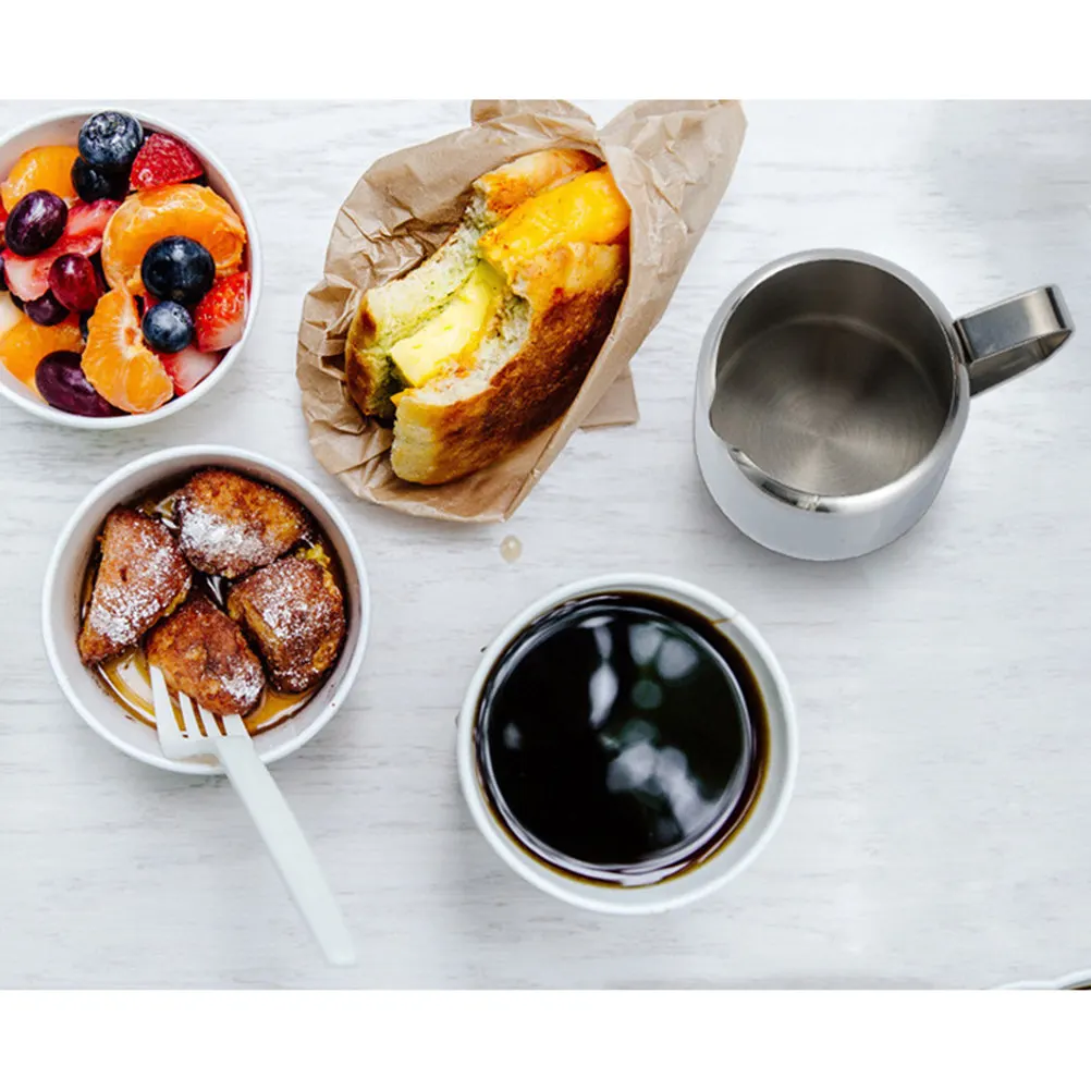 

1Pcs Premium Stainless Steel Milk Cup 85.5ml Heavy Duty Unbreakable Smooth Finish Easy Clean Heat Resistant for Daily Drinking