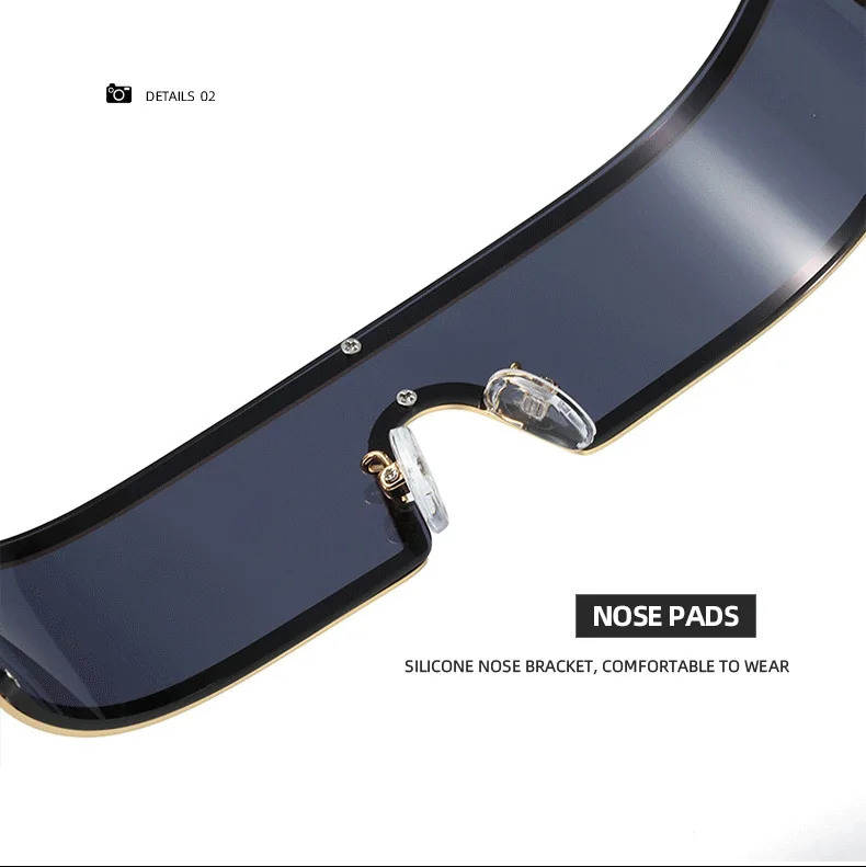 Trendige Sonnenbrille, personalisierbar, einteilig, kleiner Rahmen, Punk-Brille, Hip-Hop, Hot Girl Y2k-Sonnenbrille 9094 – Detail 10