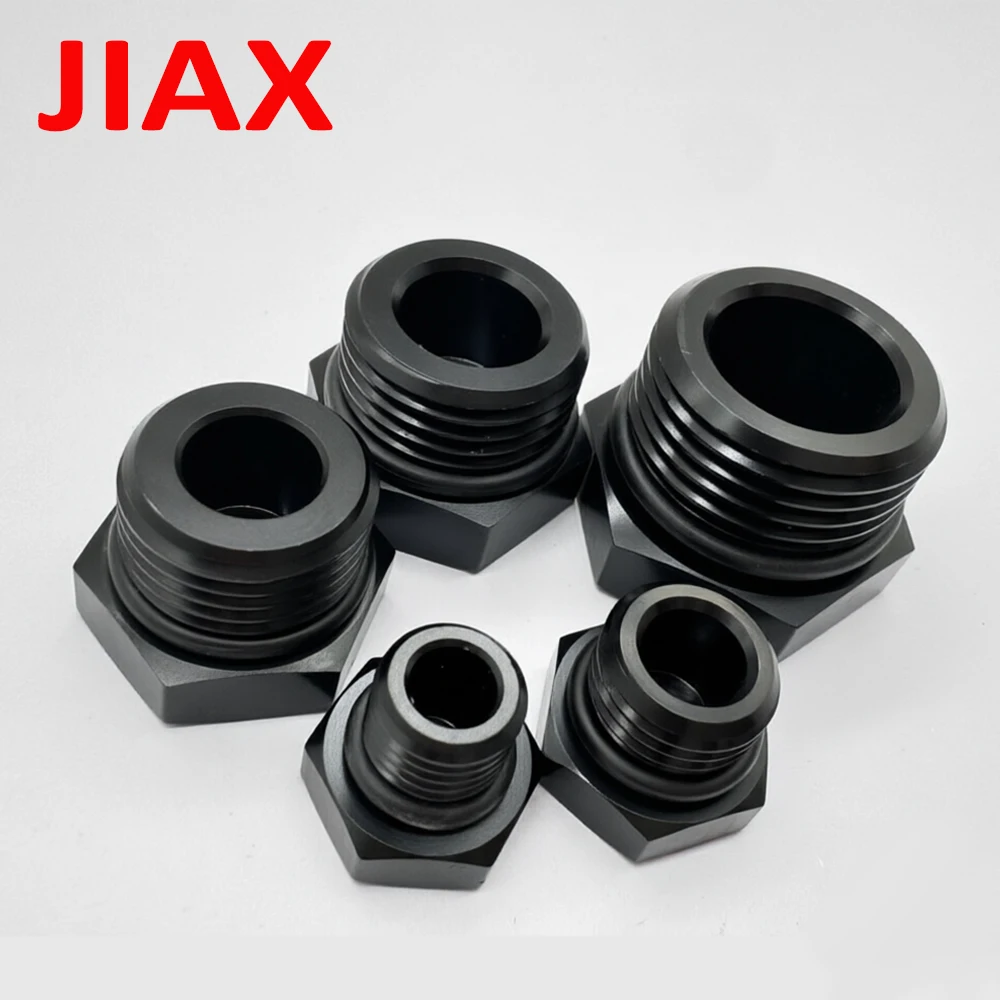 2PCS AN4 AN6 AN8 AN10 AN12 Aluminum Flare Plug O Ring Orb Seal Male Fitting with Rubber Ring Piston Fuel Line Car Accessories
