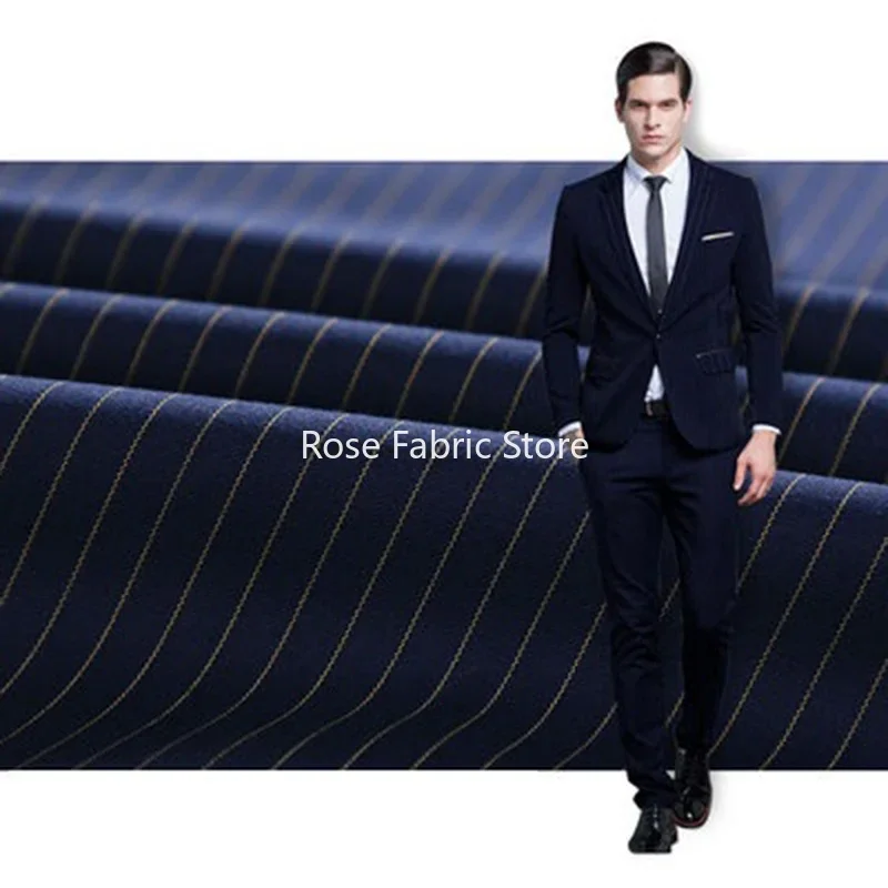 

1 Meter TR Spandex Stripe Fabric For Sewing Suits Men Pants Yarn Dyed Fabrics For Cloth DIY Patchwork Materials Tissu